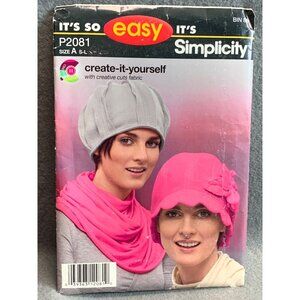 Simplicity Misses Hat Sewing Pattern P2081 sz S to L - uncut
